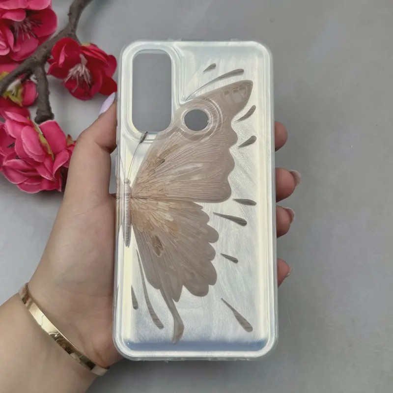 قاب گوشی Redmi Note 8 - Redmi Note 8 2021 شیائومی اورجینال فانتزی براش لیزری لاکچری Hard طرح پروانه کیوت کد 115990