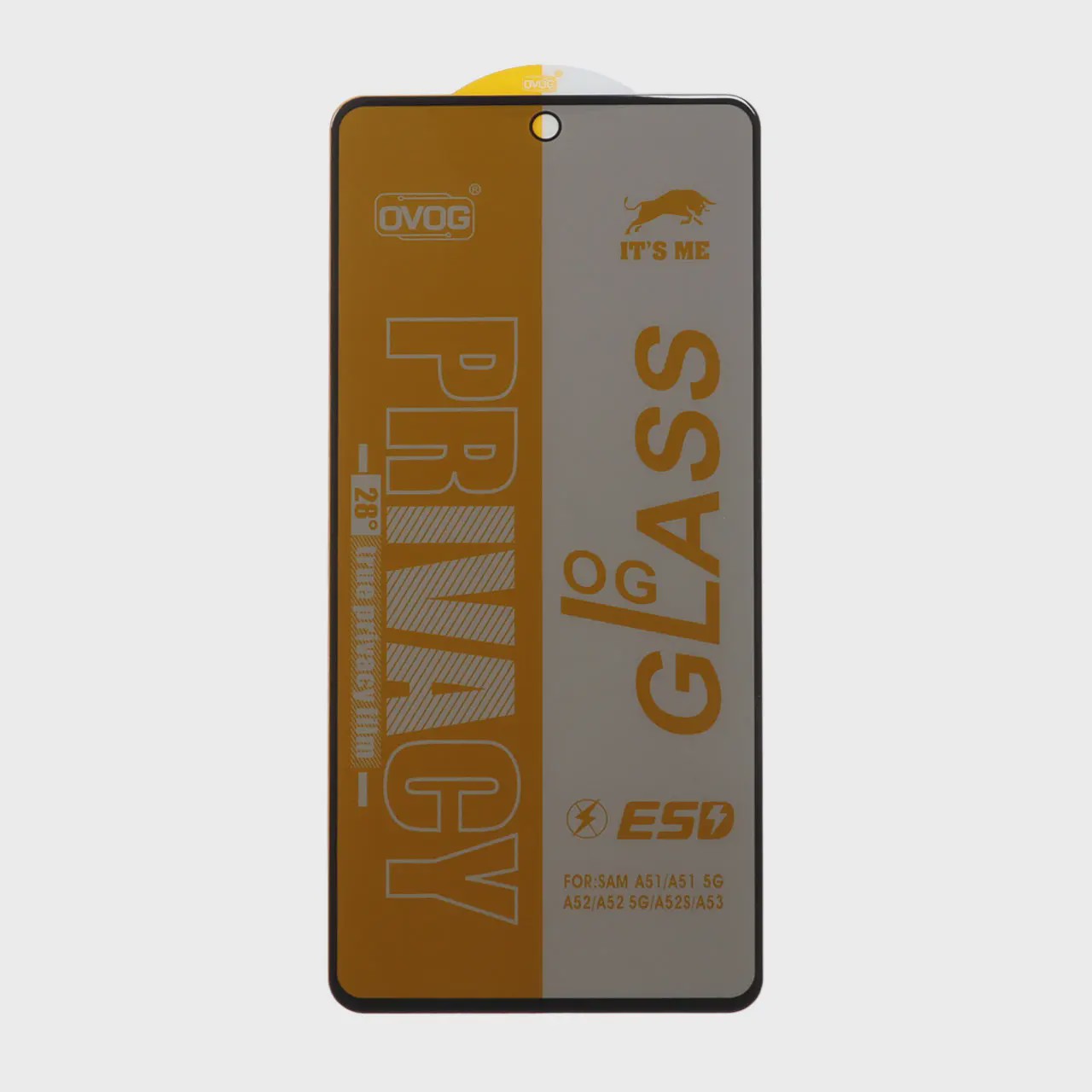 گلس گوشی Galaxy A51 - A52 - A52S - A53 شیشه ای OG GLASS OVOG مدل پرایوسی Privacy سری ESD اورجینال کد G216-96988