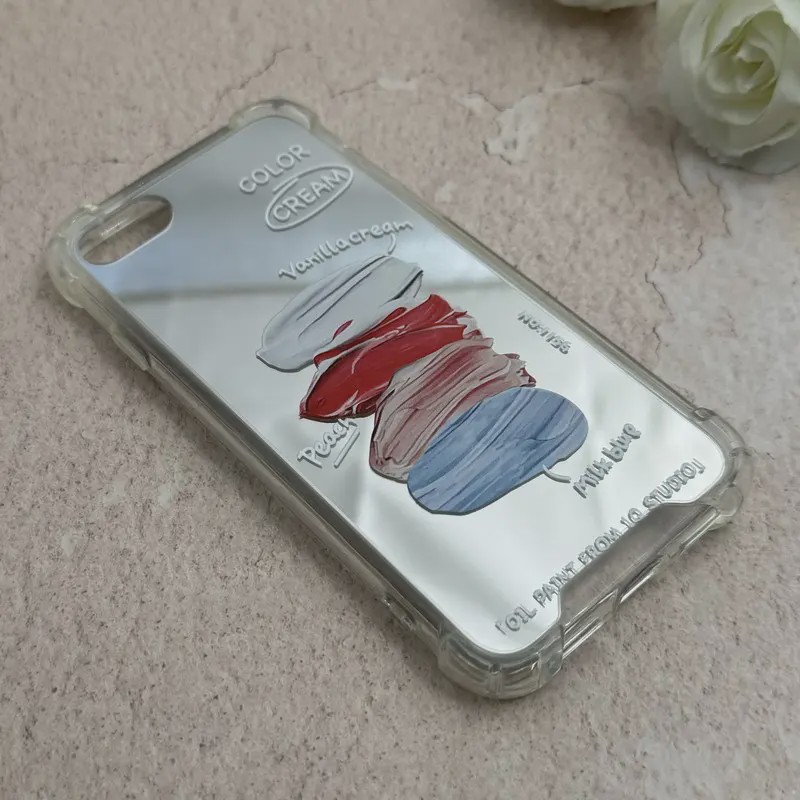قاب گوشی iPhone 7 iPhone 8 iPhone SE 2020 iPhone SE 2022 آیفون آینه ای پشت طلقی کپسولی فانتزی لاکچری کد 113372