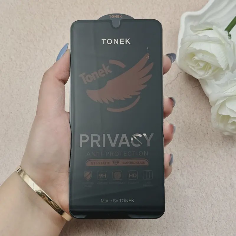 گلس گوشی Galaxy A16 - A17 - A26 - M16 - F16 سامسونگ شیشه ای تونک Tonek 9H حریم شخصی Privacy Anti Static Glass فول کاو...