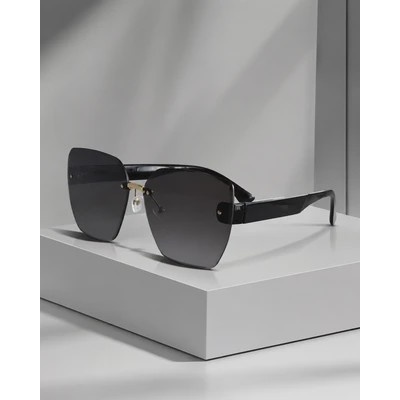 عینک آفتابی استایل مونوکروم مدل Luxury Black Cat Eye