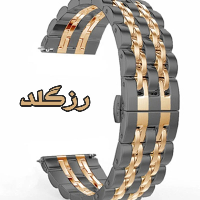 بند مسیر مدل 7Bead Dual BLK مناسب برای اپل واچ 46 میلی متری سری 10 11 12جدید