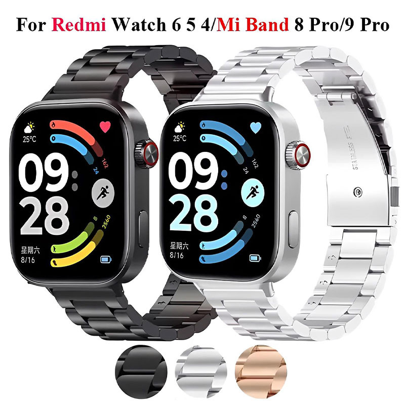 بند مسیر مدل 3Bead مناسب برای ساعت هوشمند شیائومی Mi Band 8 9 10 Pro 44mmجدید