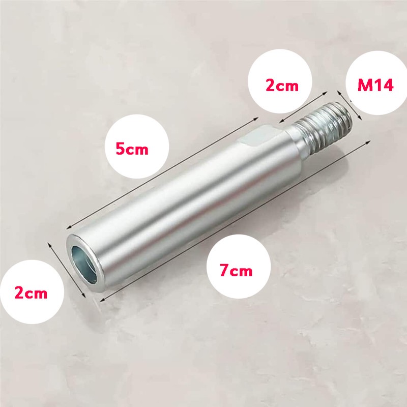 رابط افزایش طول شفت مینی فرز رزوه مدل M14 کد 50mm