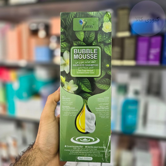 شامپو رنگ مو بابل موس مدل Bright Face رنگ مشکی حجم 500 میلی لیتر