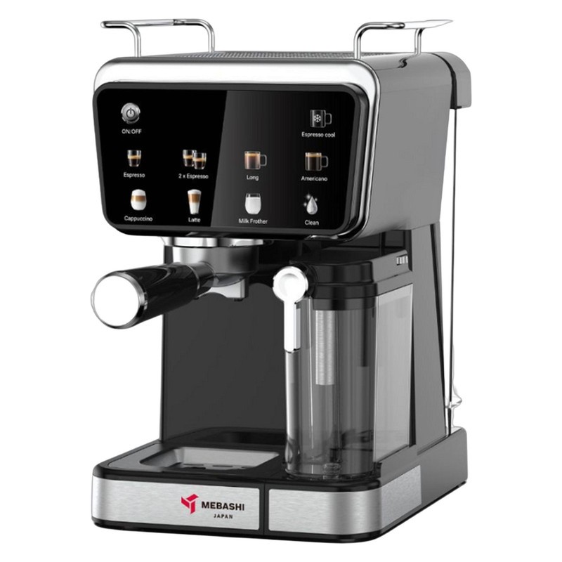 اسپرسوساز خانگی مباشی مدل ME-ECM2505، ظرفیت مخزن آب 1500 میلی لیتر، نیمه اتوماتیک با مصرف پودر قهوه، مناسب تهیه کافه ...