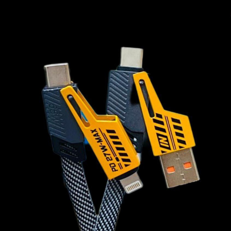 کابل تبدیل USB USB-C به لایتنینگ USB-C زاوا ZAWA مدل 4in1 طول 1.2 متر