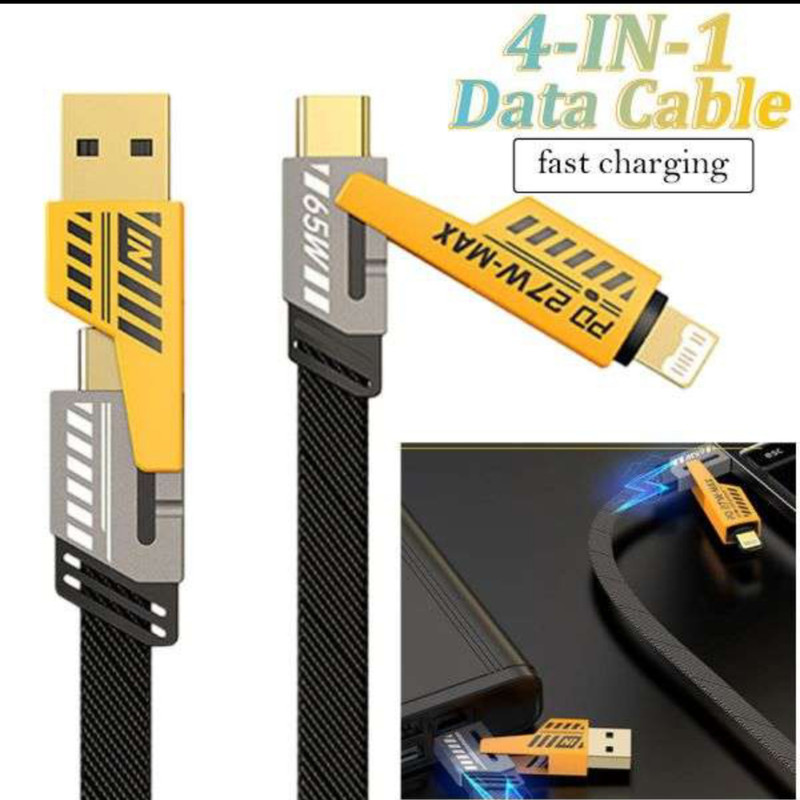 کابل تبدیل USB USB-C به لایتنینگ USB-C زاوا ZAWA مدل 4in1 طول 1.2 متر