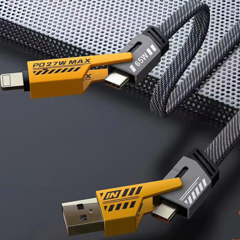 کابل تبدیل USB USB-C به لایتنینگ USB-C زاوا ZAWA مدل 4in1 طول 1.2 متر