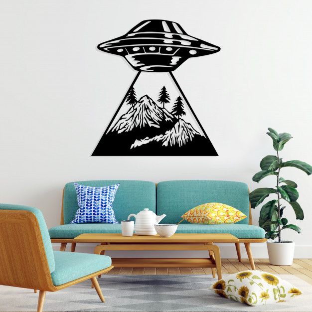 استیکر دیواری طرح UFO