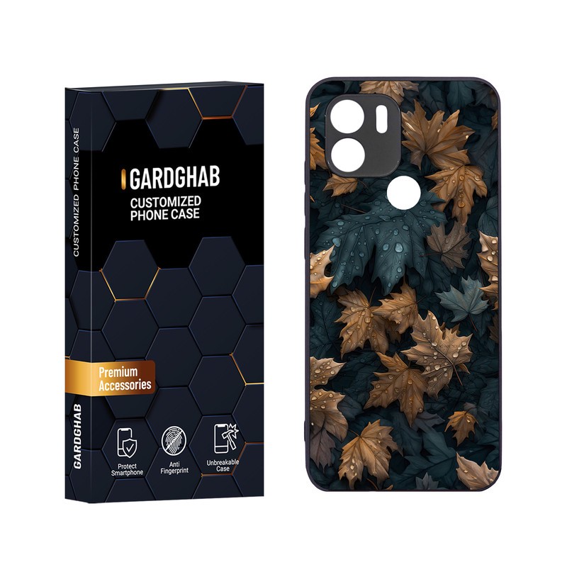 کاور گارد قاب مدل دور ژله ای برگ مناسب برای گوشی موبایل شیائومی Redmi A1 Plus  A2 Plus  Poco C50  Poco C51مدل 1