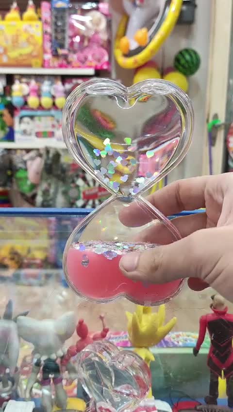 ساعت شنی ژله ای روغنی طرح قلب پاستیلی 12 سانتی