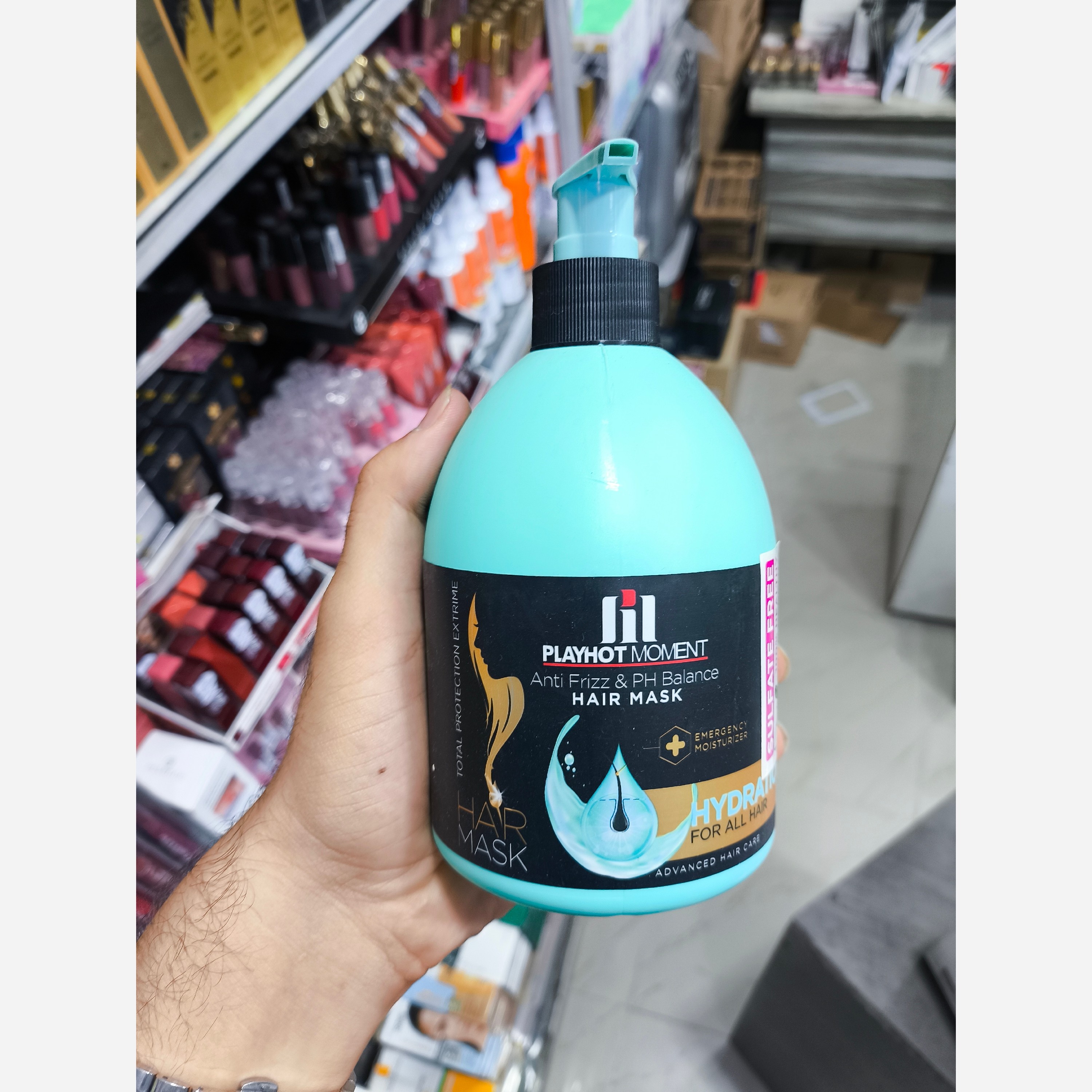 ماسک مو آبرسان پلی هات مومنت PlayHot Moment مدل Anti Frizz and PH Balance مناسب انواع مو فاقد سولفات