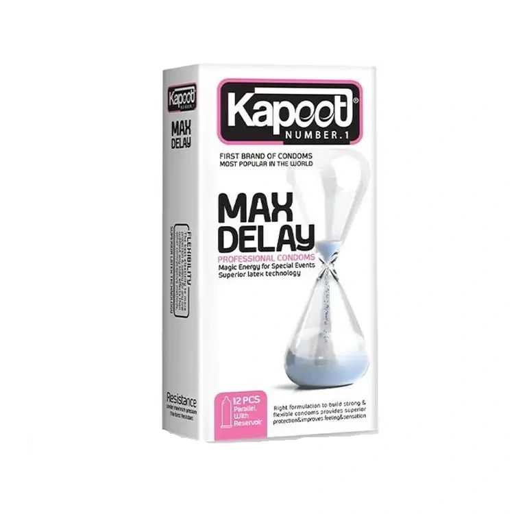کاندوم تاخیری کاپوت مدل مضاعف Max Delay بسته 12 عددی