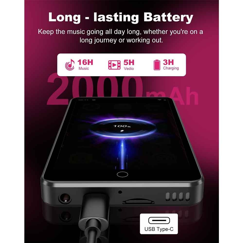 موزیک پلیر ZAQE مدل M505 Pro با حافظه 80 گیگابایتجدید