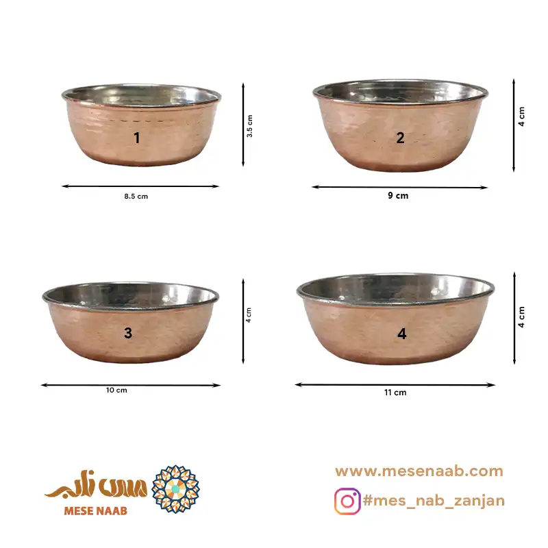 پیاله مسی داخل قلع نانو