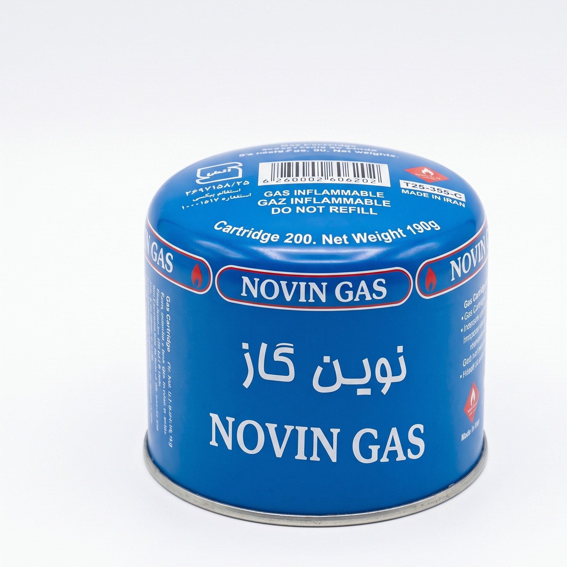 کپسول گاز سفری 190 گرمی کارتن 48 عددی