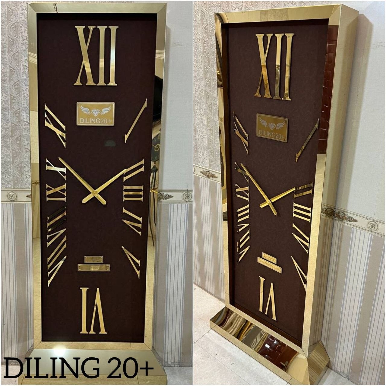 ساعت ایستاده استیل لوکس و مدرن DILING (طلایی کد5)جدید