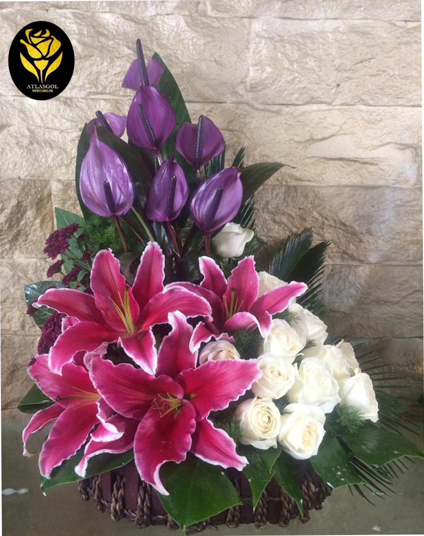 سبد گل یک طرفه کد 104