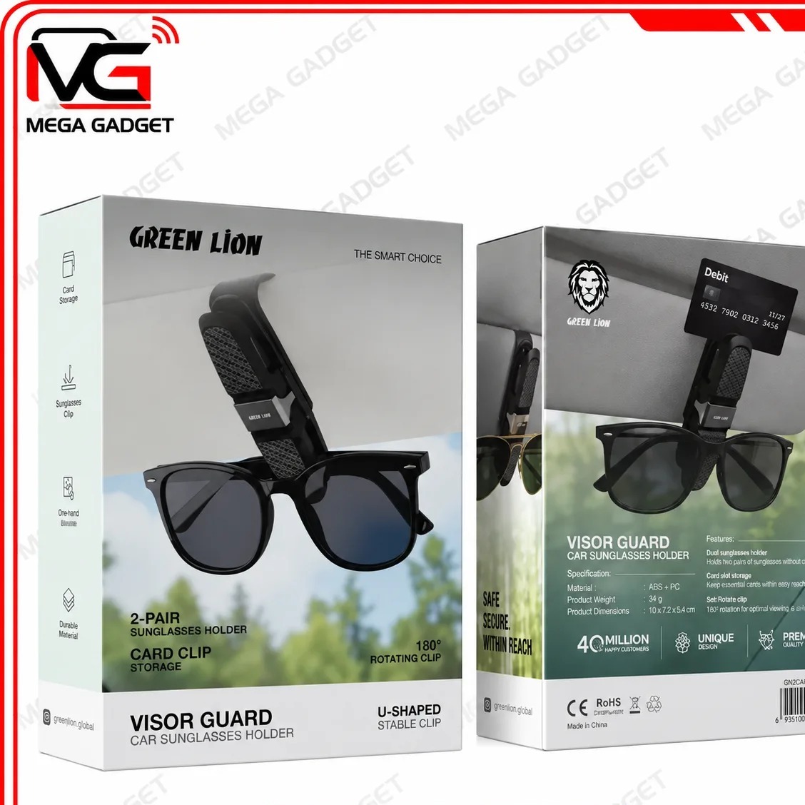 نگهدارنده عینک خودرو گرین لاین مدل Visor Guard