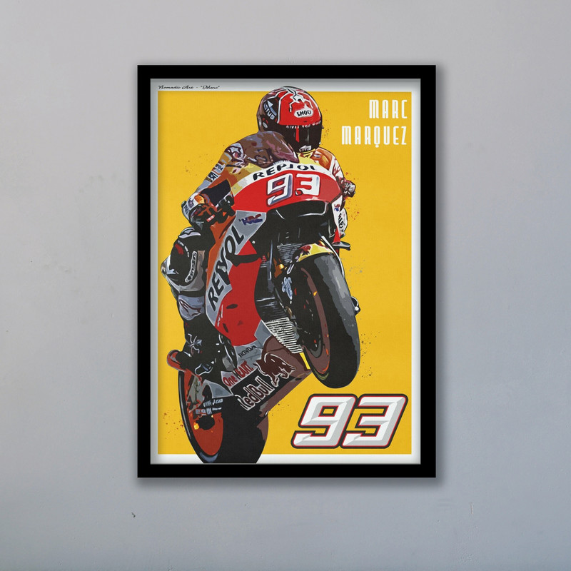 تابلو مدل موتور جی پی مارک مارکز Motogp کد LAG1027جدید