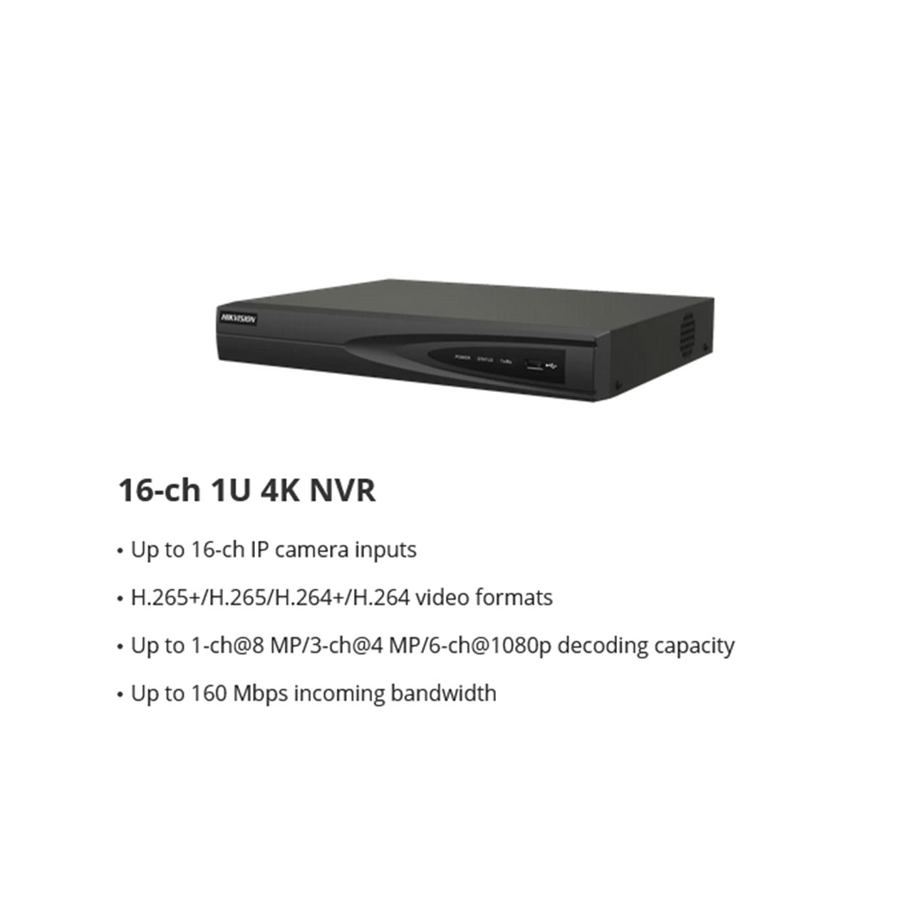 دستگاه NVR هایک ویژن مدل DS-7616NXI-K2 ظرفیت 16 کانال