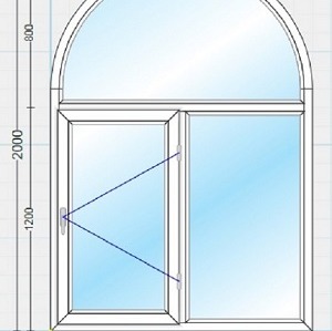 پنجره دوجداره خم UPVC وین تک