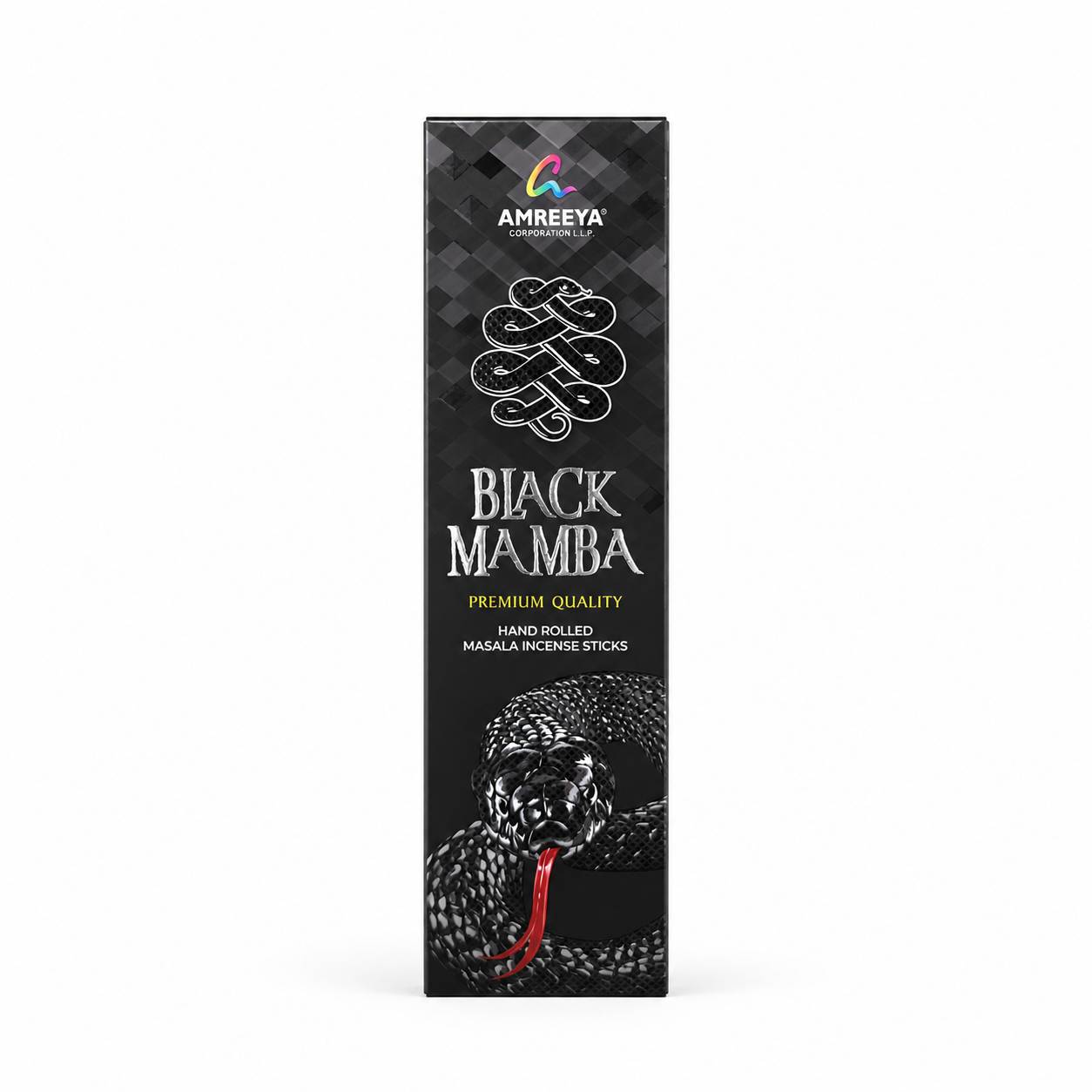 عود دستساز ماسالا امرییا مدل بلک مامبا (Amreeya Black Mamba Masala Incense) – سنمورا