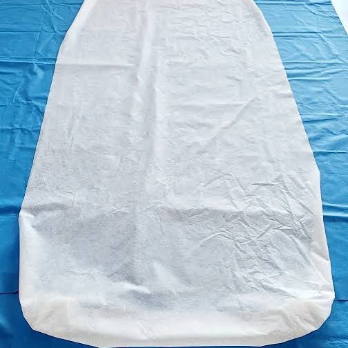 ملحفه روتختی کشدار یکبارمصرف 20 گرم سفید