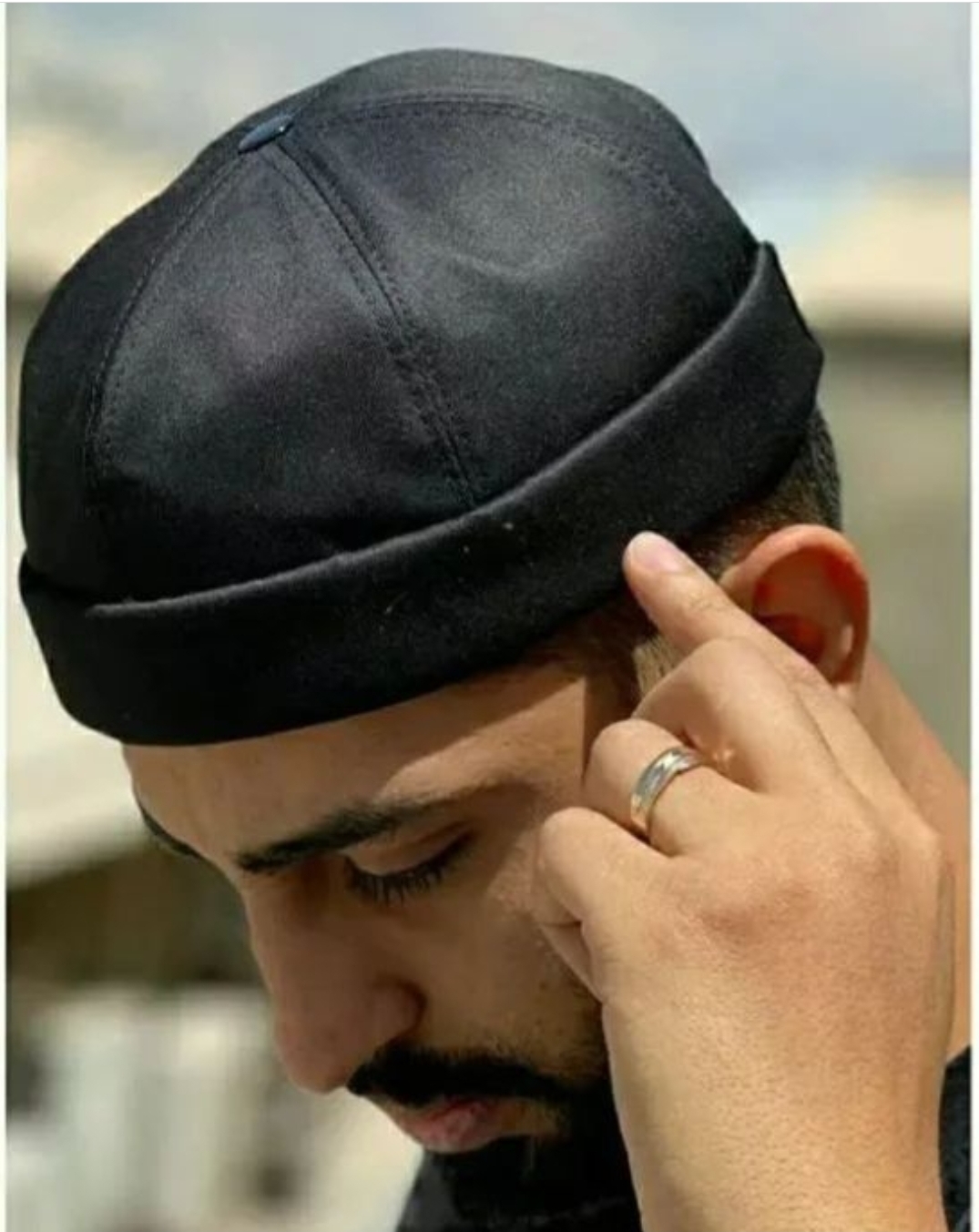 کلاه لئون کلاه لئونی کلاه بدون لبه مشکی