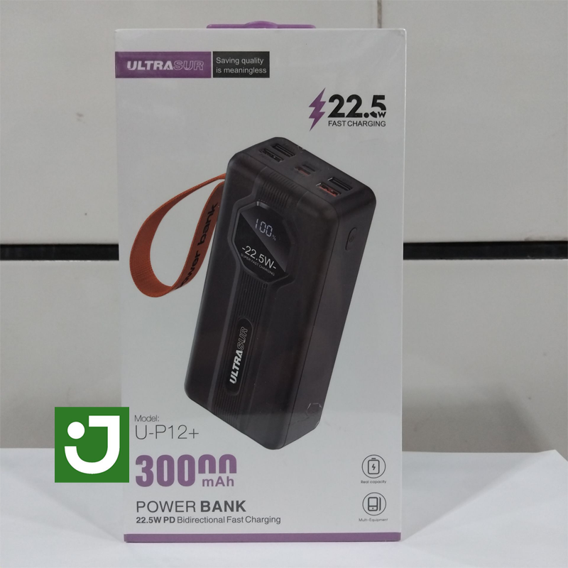پاوربانک 22.5 وات اولترا سورمدل U-P12 ظرفیت 30000 میلی آمپرساعت