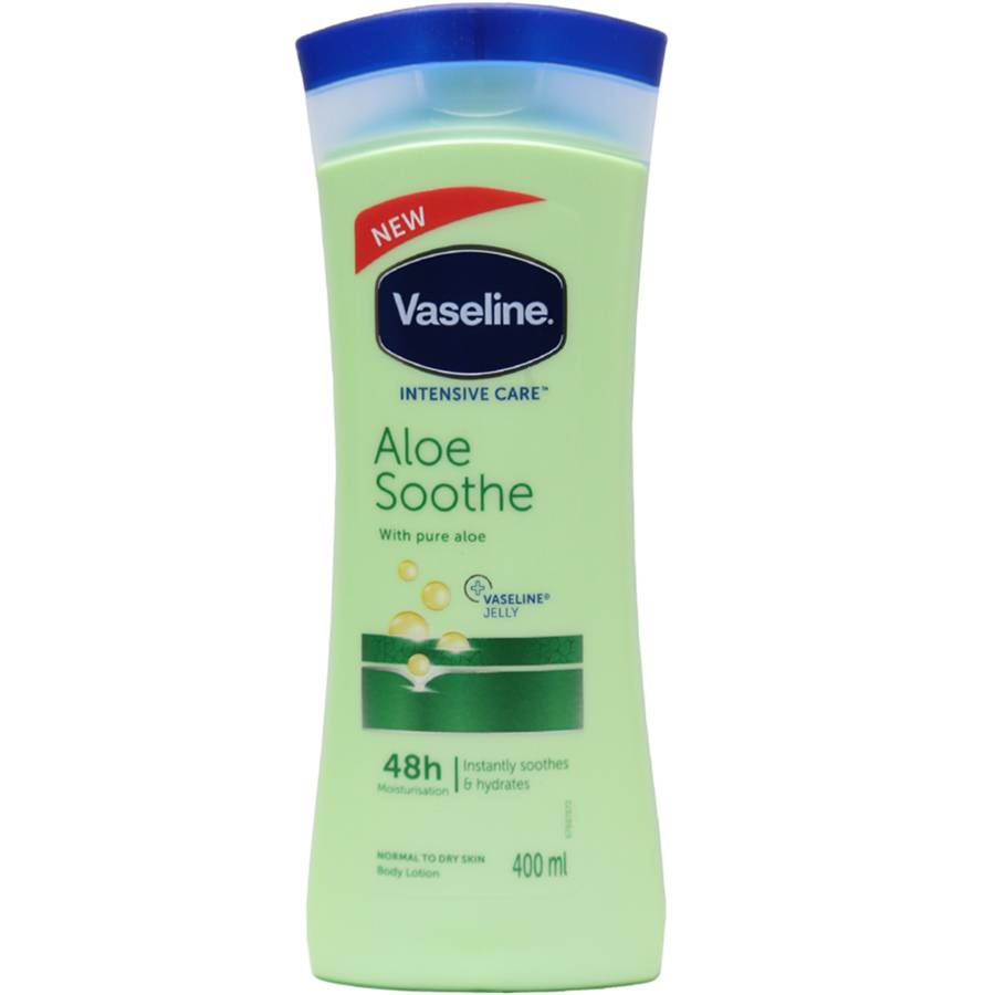 لوسیون بدن آلوئه ورا وازلین مدل Aloe Soothe حجم 400 میل