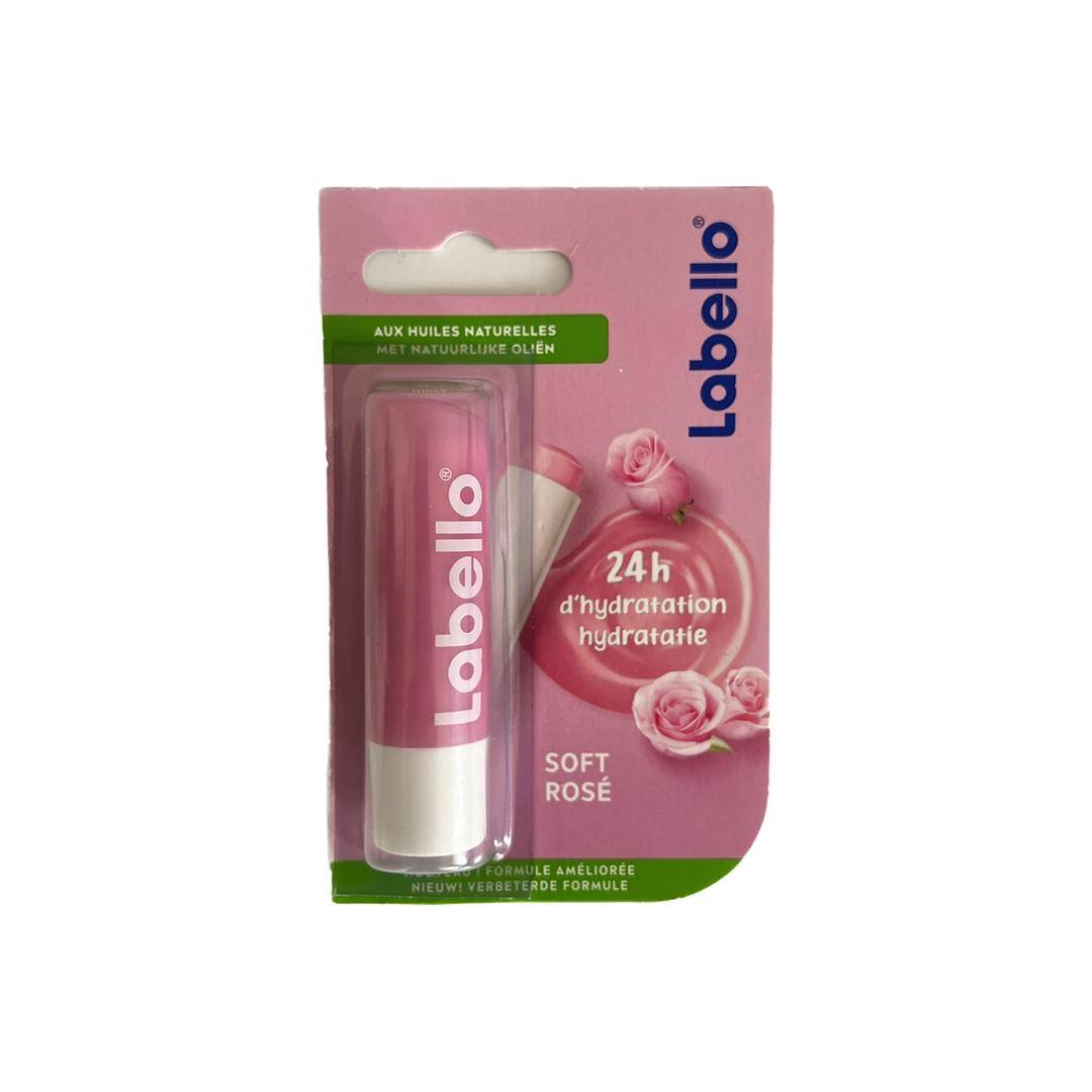 بالم مرطوب کننده لب لابلو رنگ رزی ملایم Labello Soft Rose حجم 4.8گرم