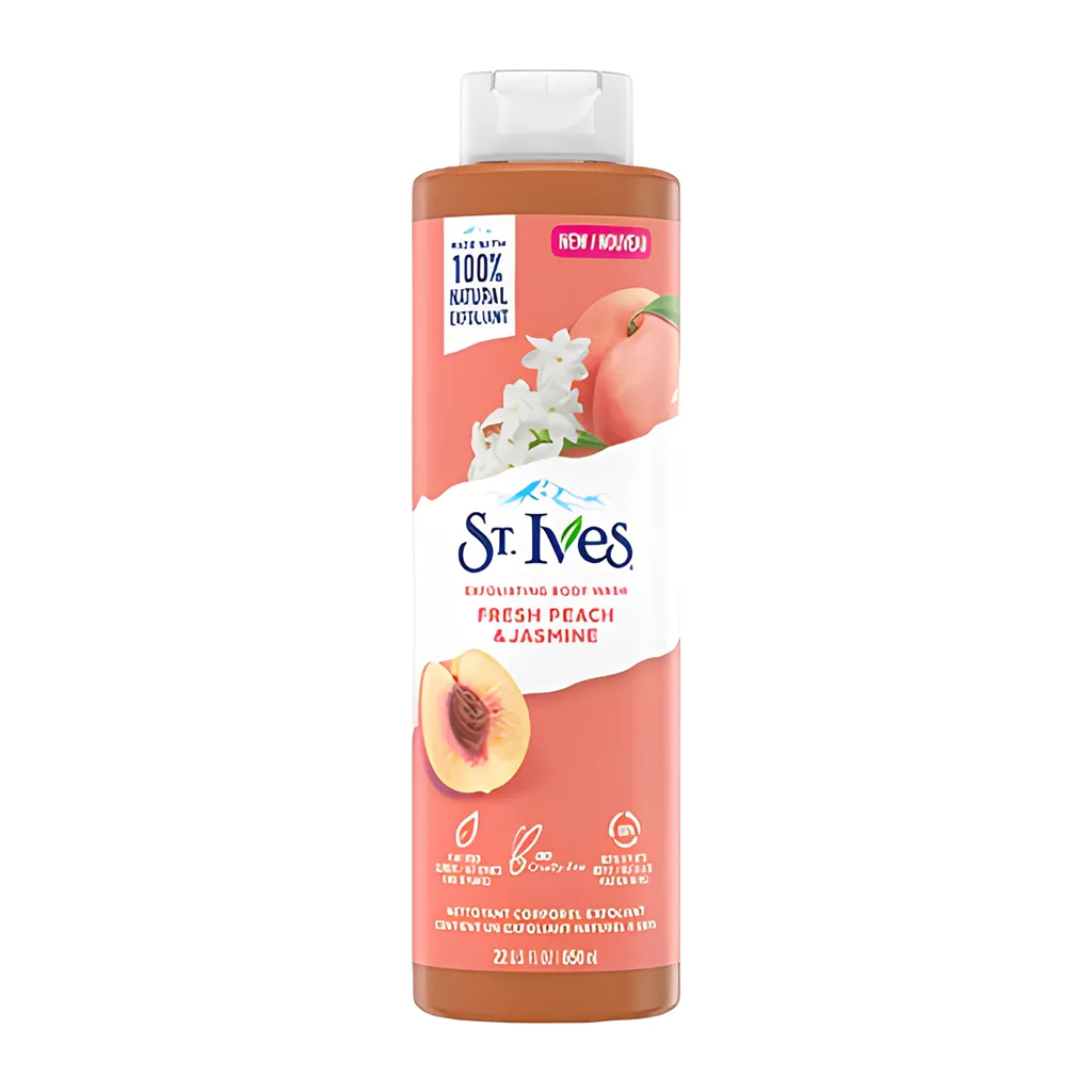 شامپو بدن سینت ایوز مدل هلو و گل یاس (St. Ives Peach & Jasmine) حجم 650 میلیلیتر