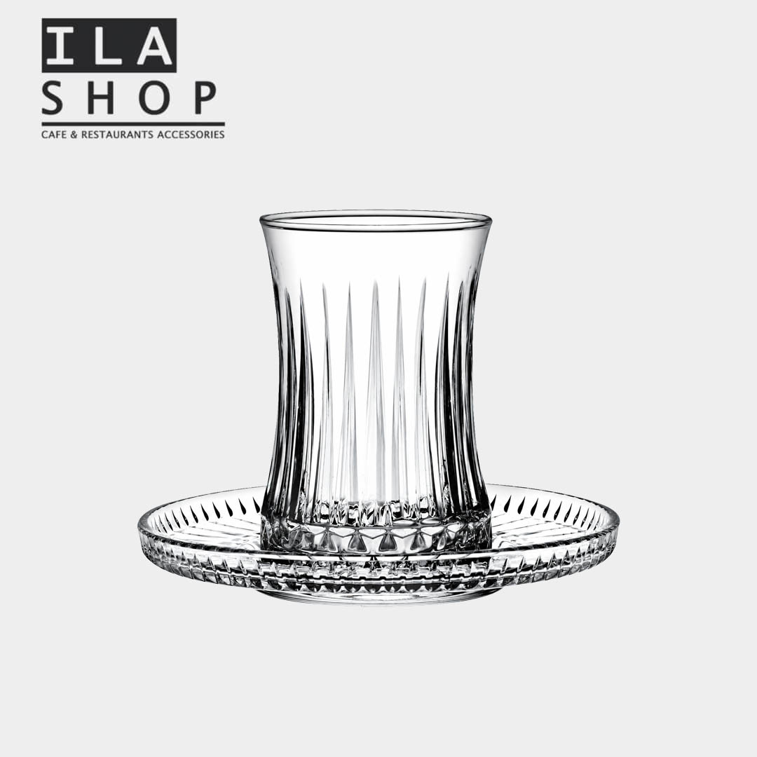 استکان نعلبکی الیسا 950054 پاشاباغچه 6 عددی ایلا