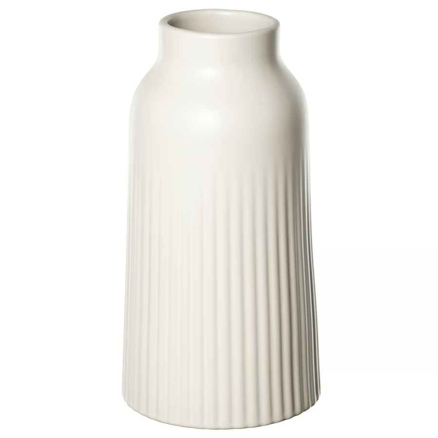 گلدان سفید صدفی 22 سانتیمتر ایکیا KAPKASTANJ