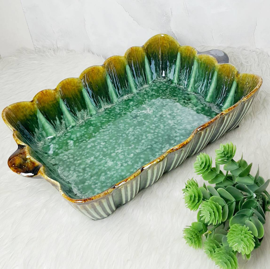 کاسه مستطیل شره تیکه بزرگ(پس کرایه )جدید