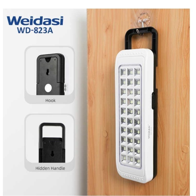 چراغ شارژی اورجینال 30 لامپ WEiDASi-DW-823A