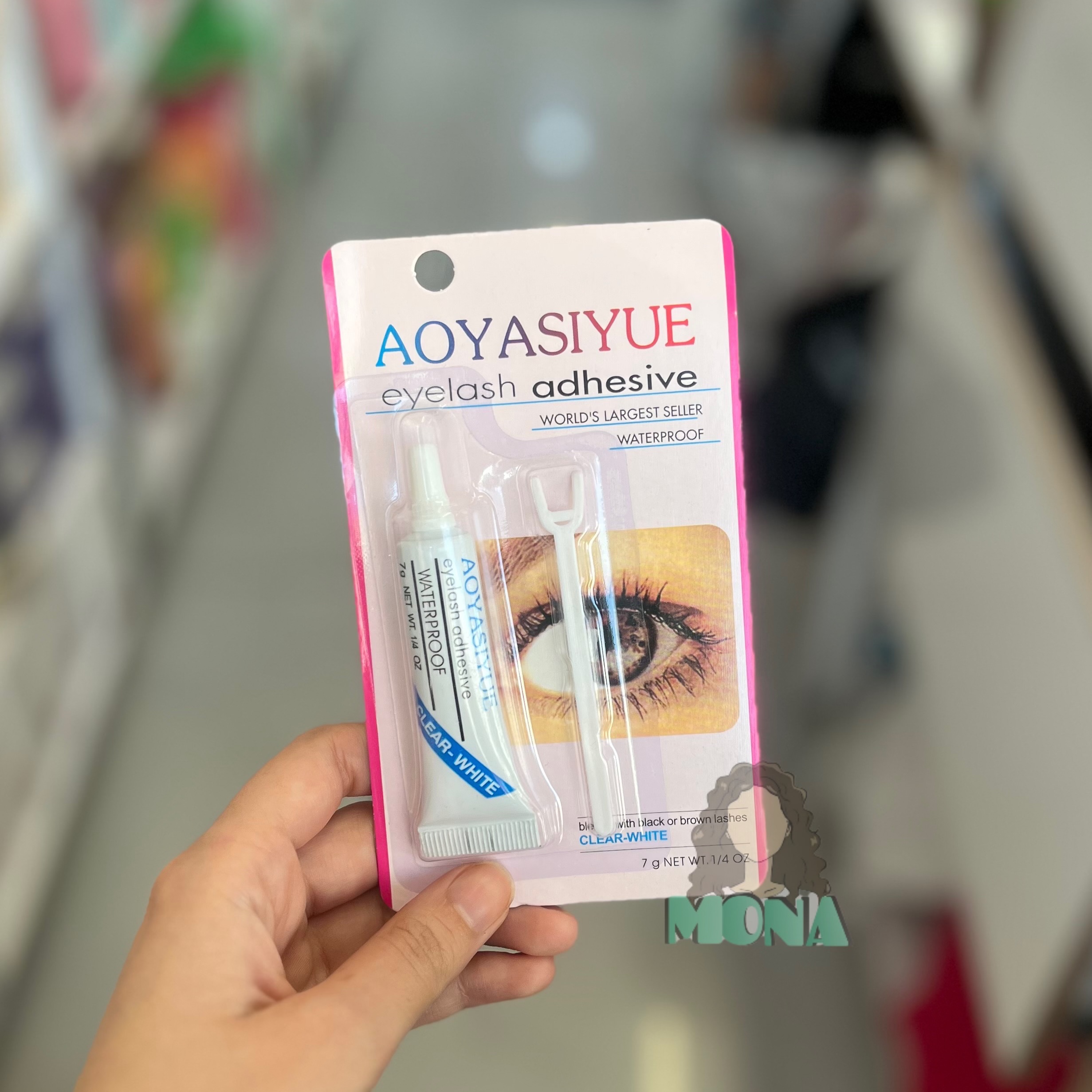 چسب مژه ضدآب تیوپی 7گرمی Aoyasiyue بی رنگ