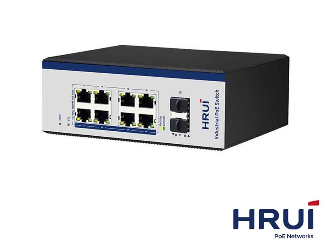سوئیچ شبکه صنعتی POE HURI مدل HR600-AFGM-82S