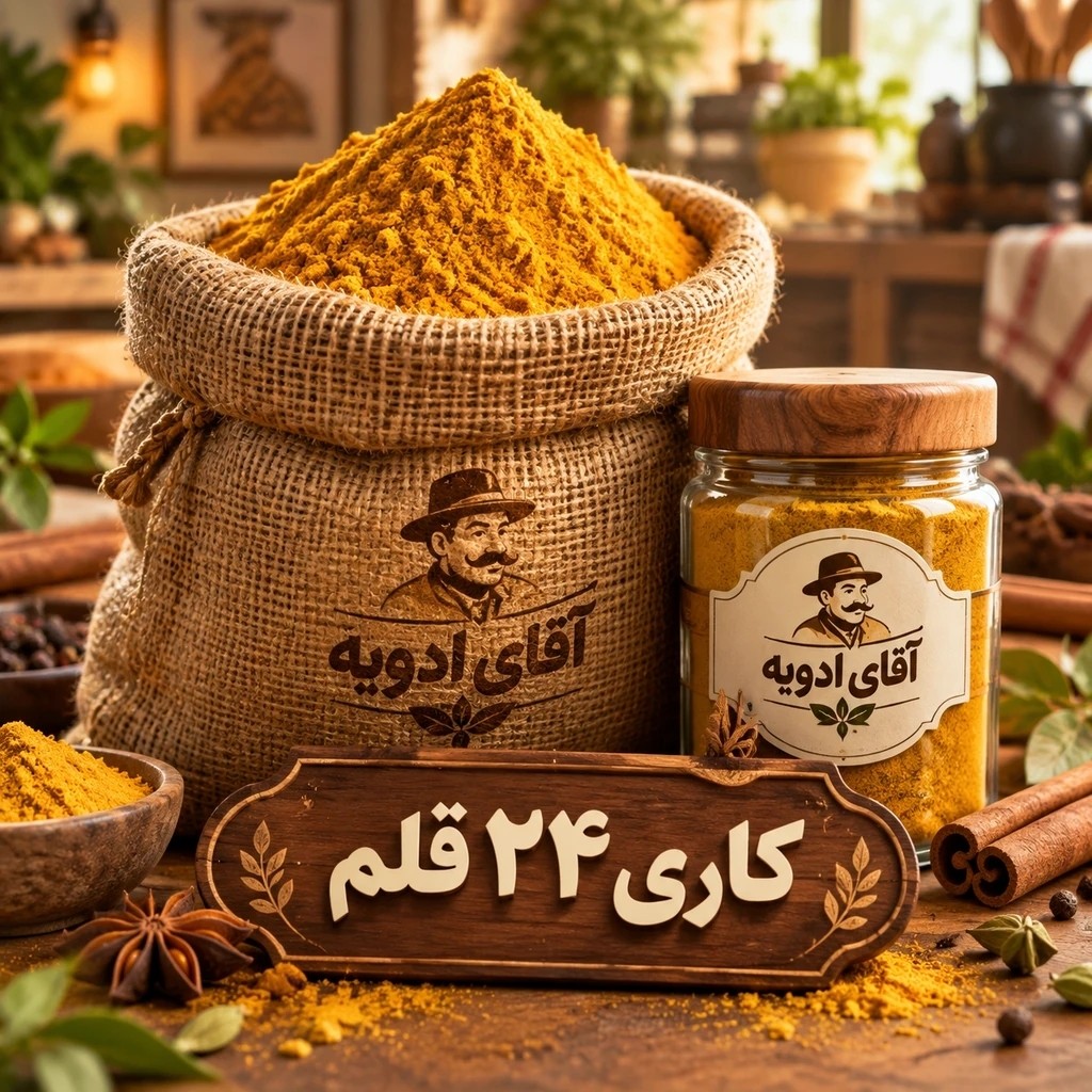ادویه کاری 24 قلم ممتاز(100/250/500/1000/50)گرمی
