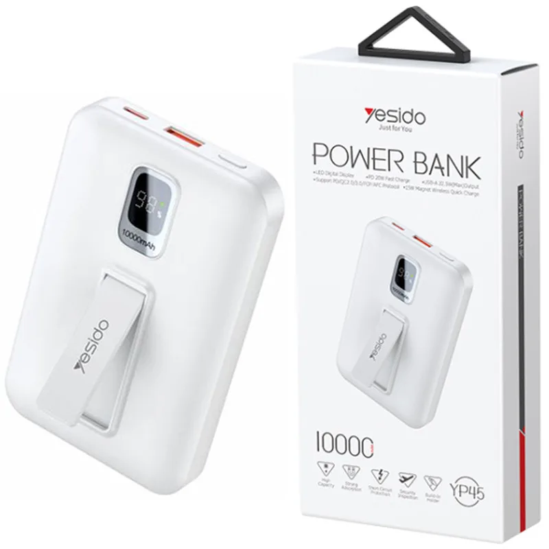 پاور بانک بی سیم فست شارژ یسیدو YP45 PD 22.5W ظرفیت 10000 میلی آمپر ساعت