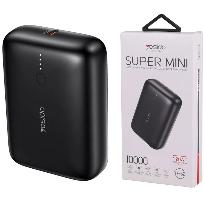 پاور بانک فست شارژ یسیدو Super Mini YP52 QC3.0 PD 22.5W ظرفیت 10000 میلی آمپر ساعت