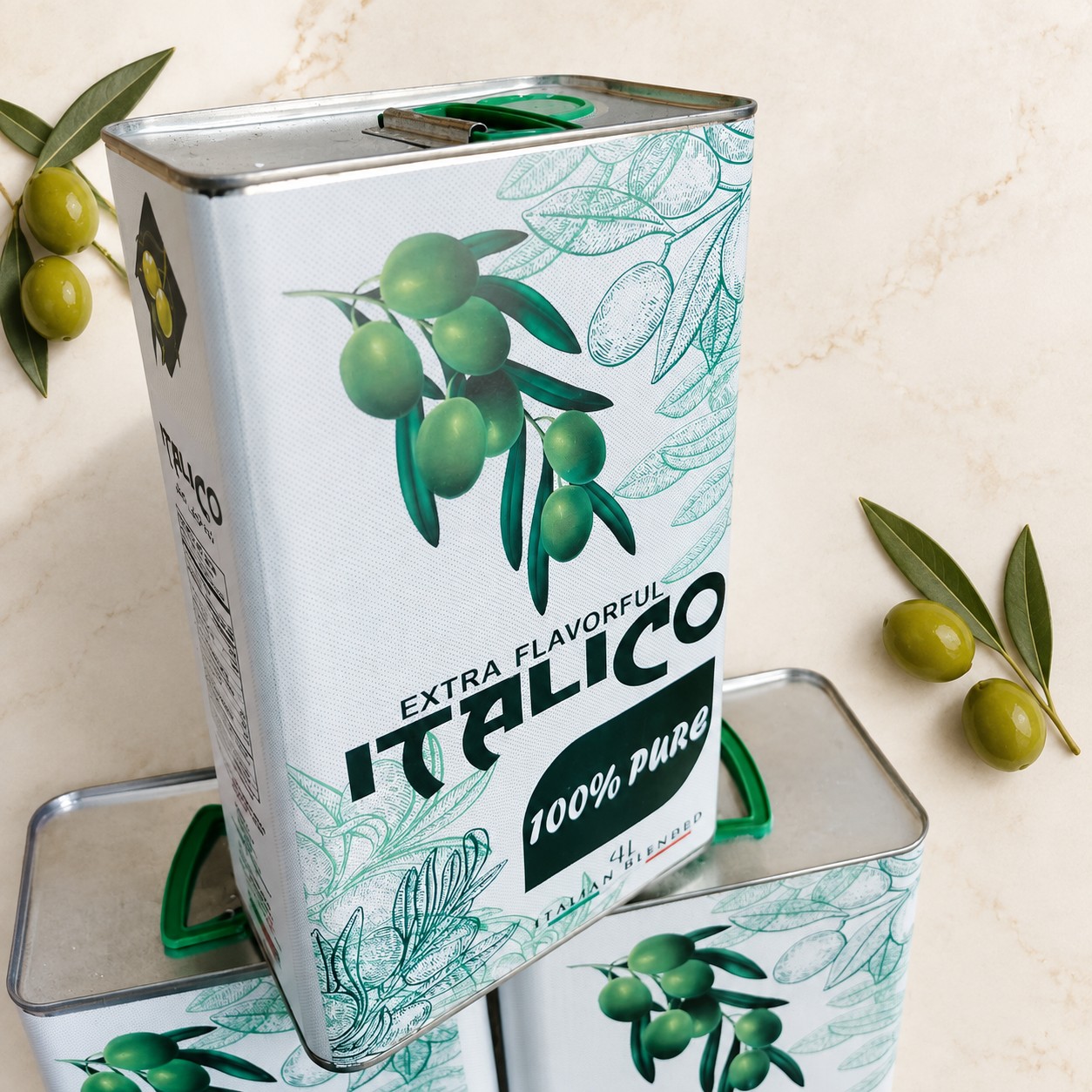 روغن زیتون ایتالیکو کارتون4عددی