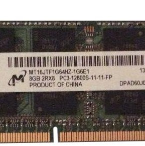 رم لپ تاپ میکرون MT16JTF1G64HZ-1G6E1 ظرفیت 8 گیگابایت از نوع DDR3-1600