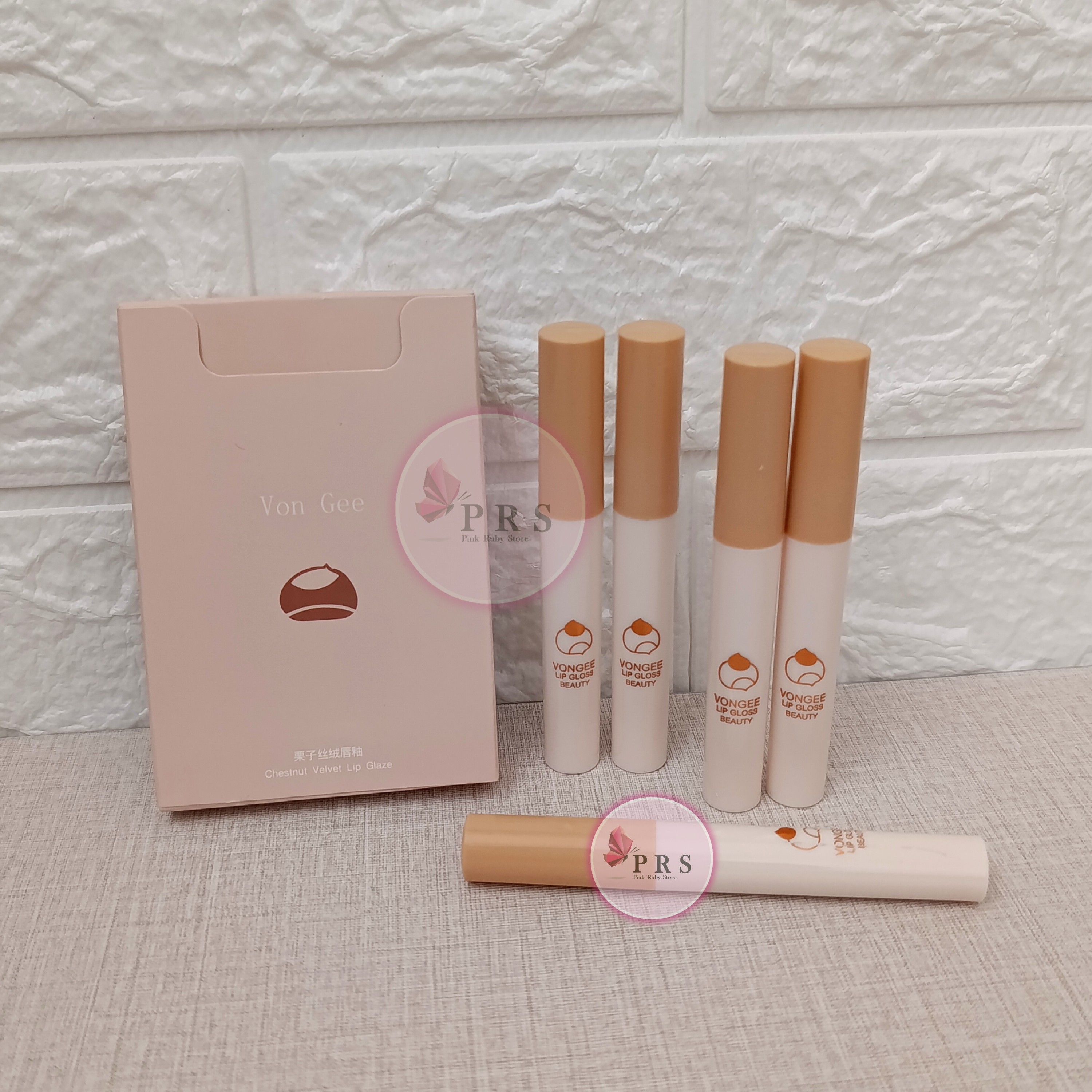 پک رژ لب مایع فندوقی Von Gee