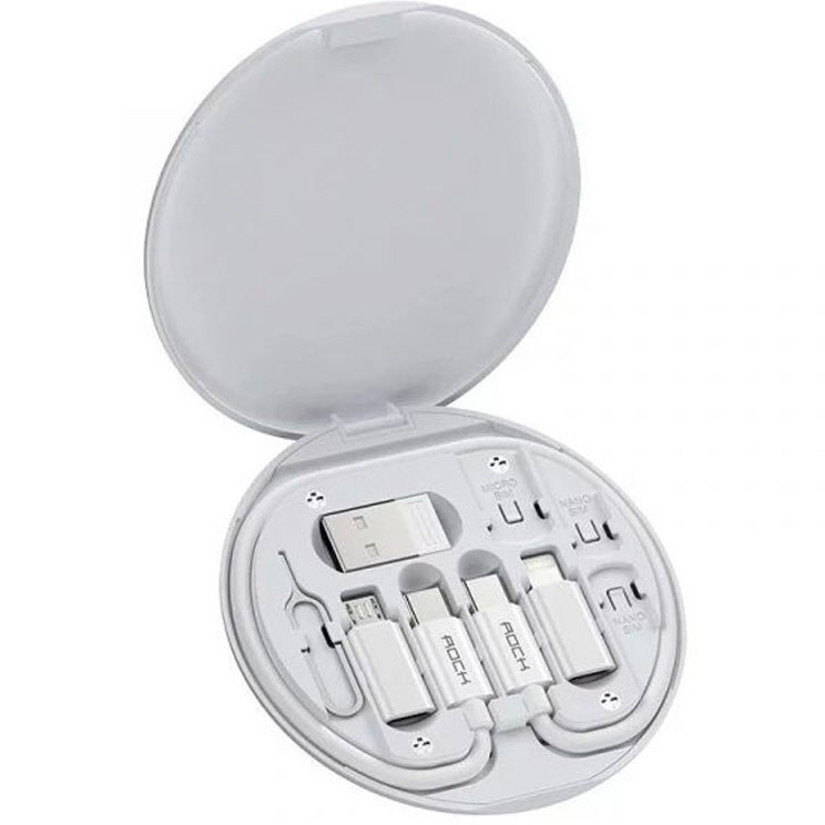 کابل تبدیل USB-C به USB-C / لایتنینگ / USB / micro USB مدل 60w طول 0.28 متر - مشکی