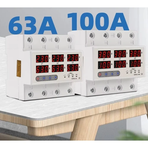 محافظ ولتاژ جریان سه فاز قابل تنظیم مدل TVPS3-100A