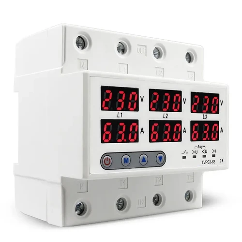 محافظ ولتاژ جریان سه فاز قابل تنظیم مدل TVPS3-100A
