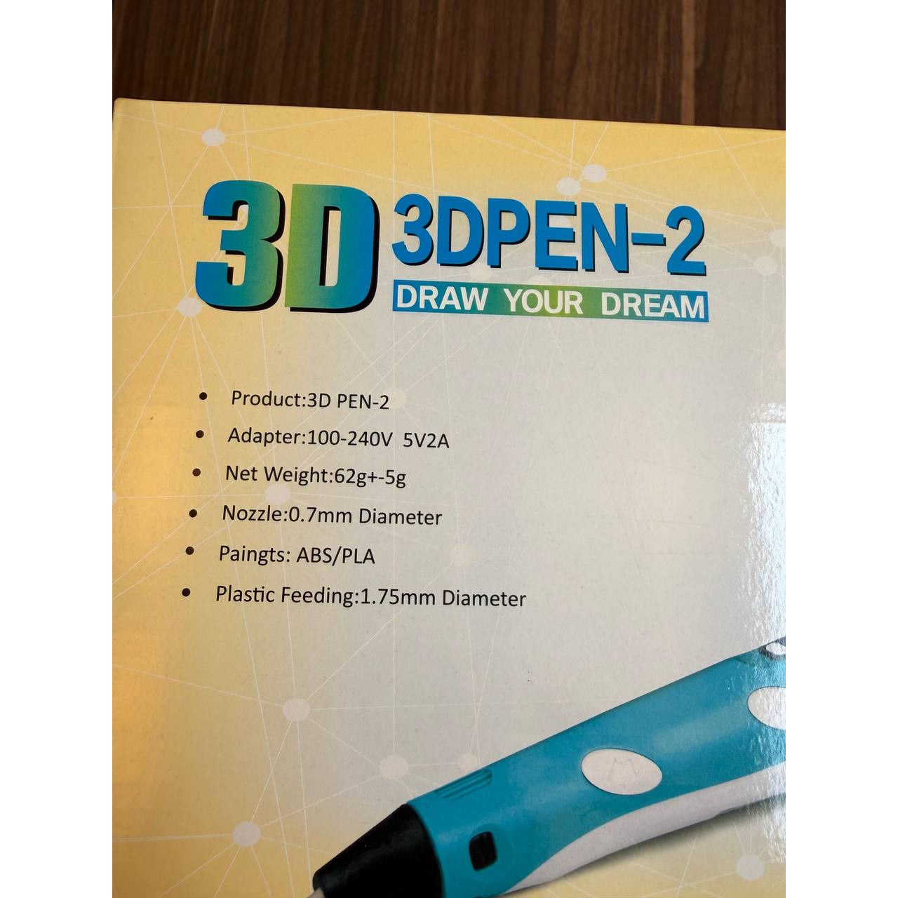قلم طراحی سه بعدی مدل 3D PEN-2 اورجینال نمایشگر دار با تنظیم سرعت و پشتیبانی از فیلامنت PLA و ABS